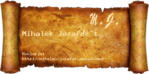 Mihalek Jozafát névjegykártya